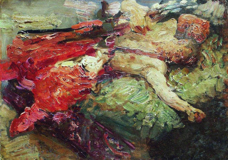 Sleeping Cossack by Ilya Repin — Oil Painting Reproduction
