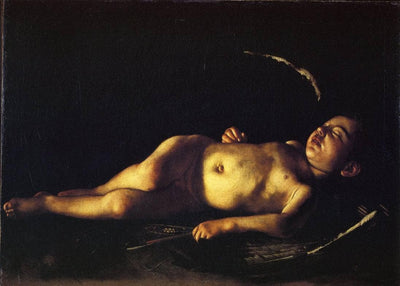 Sleeping Cupid in dining room