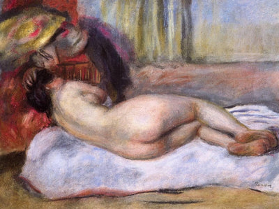 Sleeping Nude with Hat (Repose) in dining room