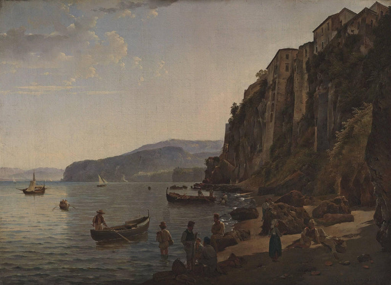 Small harbor in Sorrento by Sylvester Shchedrin — Oil Painting Reproduction
