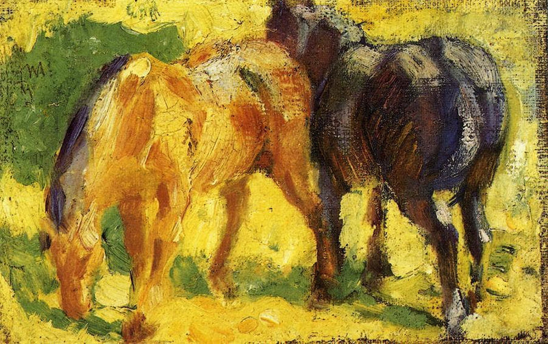 Small Horse Picture by Franz Marc — Oil Painting Reproduction
