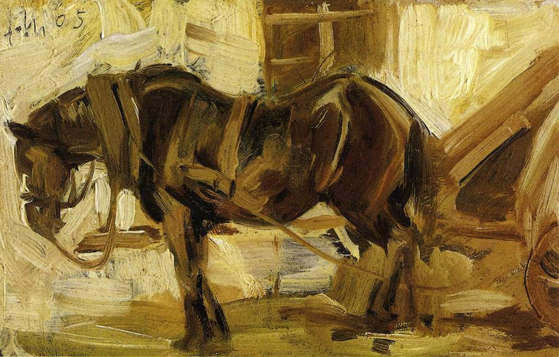 Small Horse Study by Franz Marc — Oil Painting Reproduction