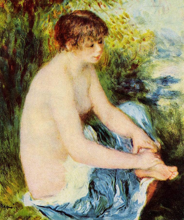 Small Nude in Blue by Pierre-Auguste Renoir — Oil Painting Reproduction