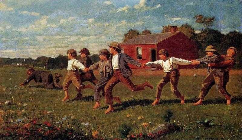 Snap the Whip by Winslow Homer — Oil Painting Reproduction