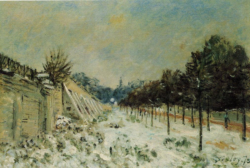 Snow at Marly le Roi by Alfred Sisley — Oil Painting Reproduction