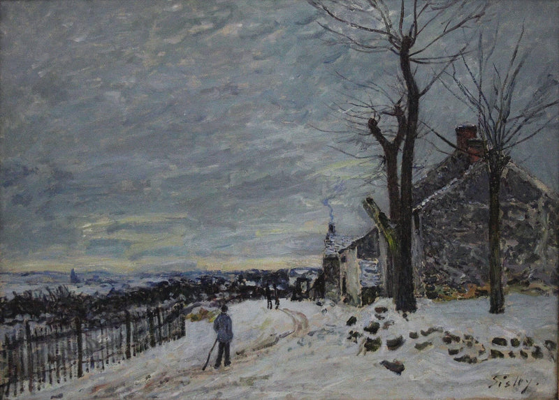 Snowy Weather at Veneux Nadon by Alfred Sisley — Oil Painting Reproduction