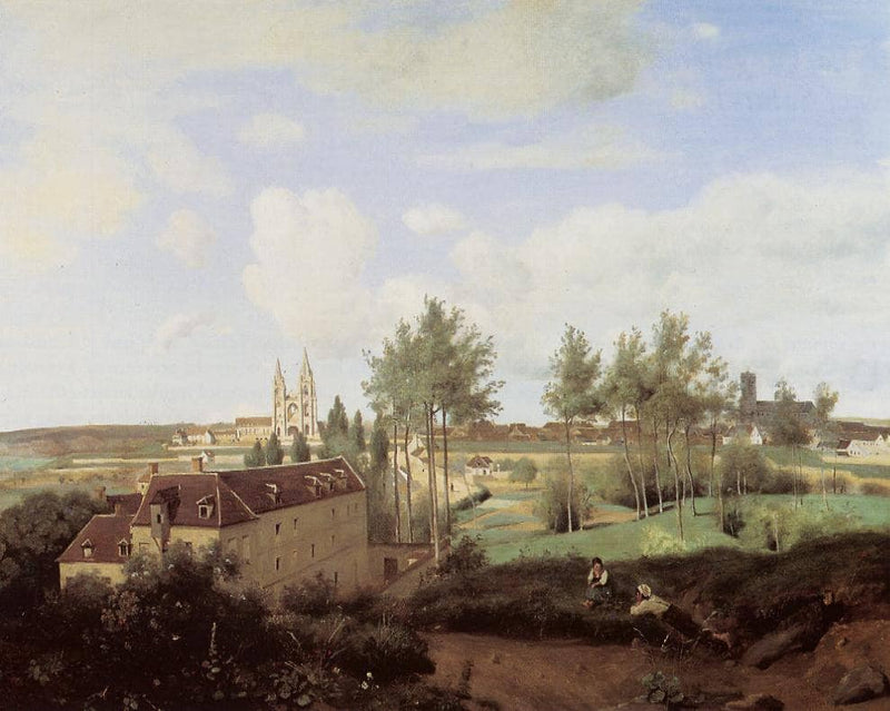 Soissons Seen from Mr. Henry's Factory by Camille Corot — Oil Painting Reproduction