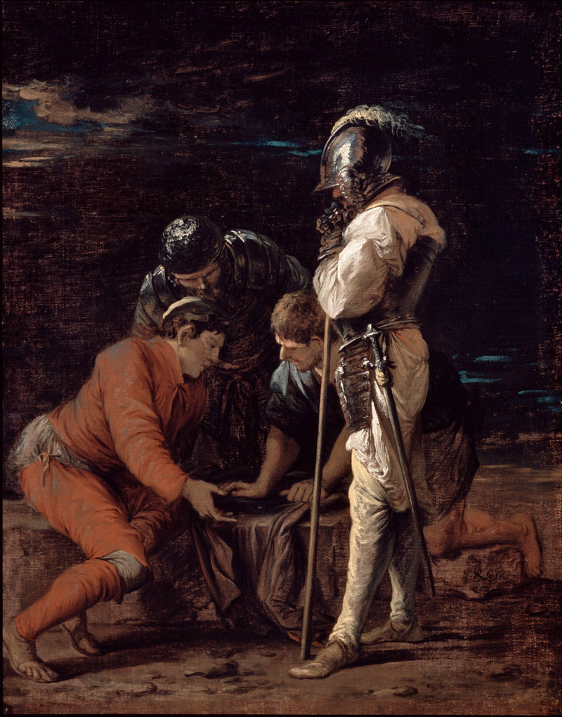 Soldiers Gambling by Salvator Rosa — Oil Painting Reproduction