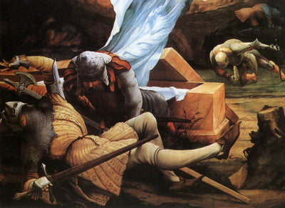 Soldiers Guarding Christ's Tomb at the Resurrection (detail from the Isenheim Altarpiece) in home office