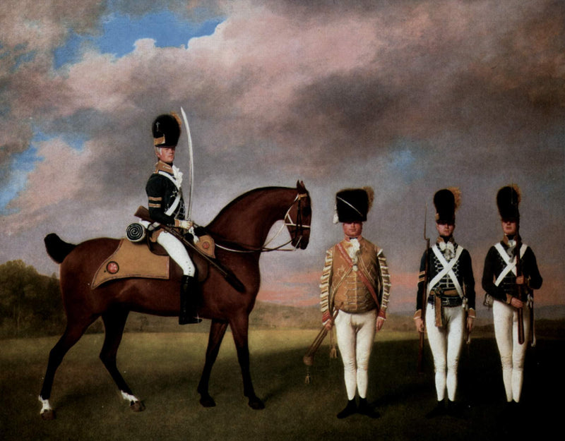 Soldiers of the 10th Dragoon Regiment by George Stubbs — Oil Painting Reproduction