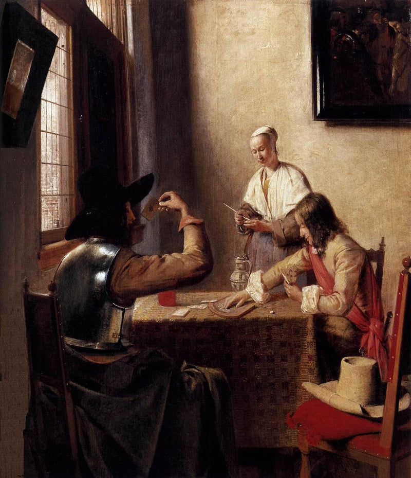 Soldiers Playing Cards by Pieter de Hooch — Oil Painting Reproduction