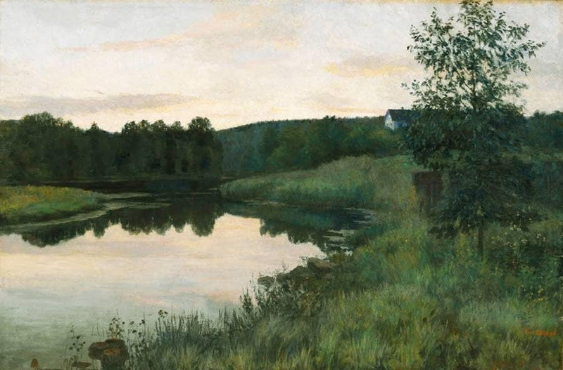 Sommernatt I Sandviken by Kitty Lange Kielland — Oil Painting Reproduction