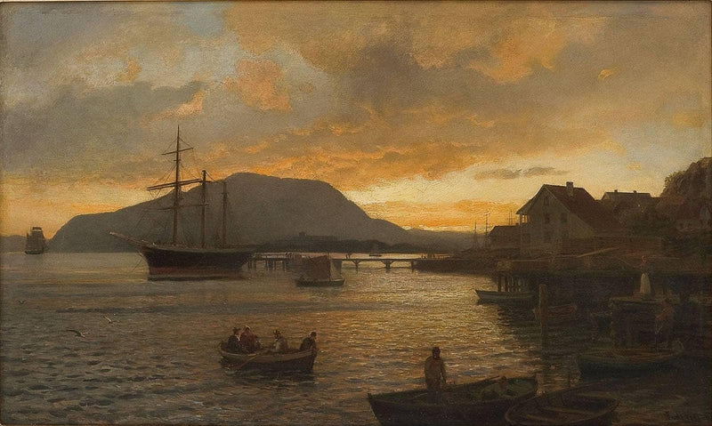 Sommernatt Ved Drøbak by Hans Gude — Oil Painting Reproduction