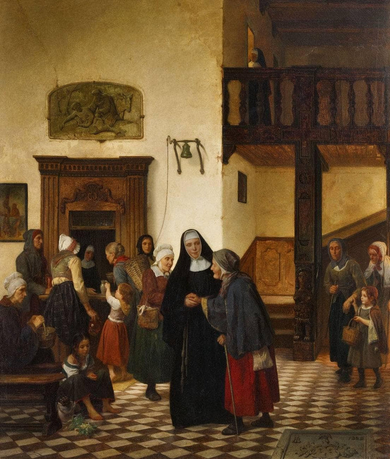 Soup Day in a French Abbey by Rudolf Jordan — Oil Painting Reproduction