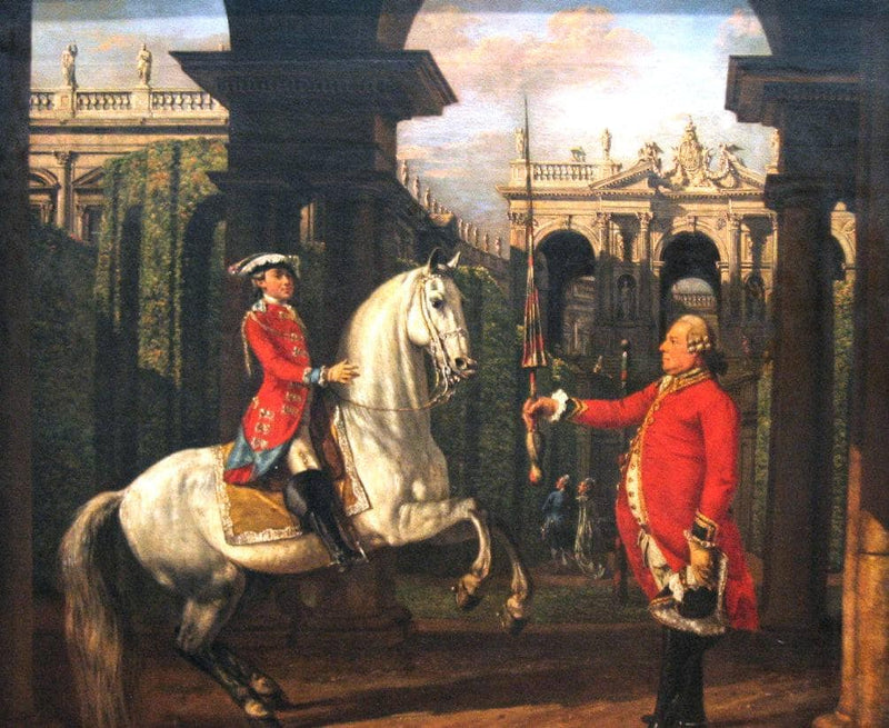 Spanish riding school by Bernardo Bellotto — Oil Painting Reproduction