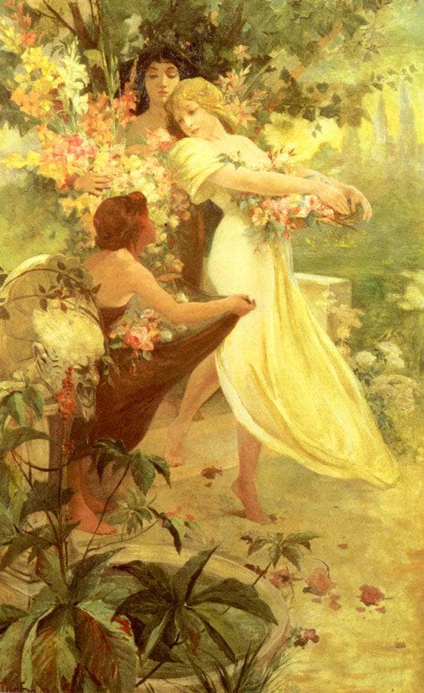 Spirit Of Spring by Alphonse Mucha — Oil Painting Reproduction