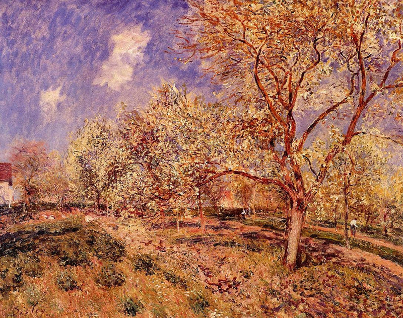 Spring at Veneux by Alfred Sisley — Oil Painting Reproduction