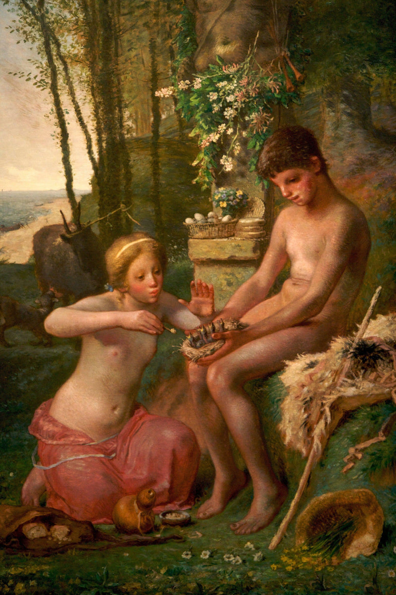 Spring (Daphnis and Chloë) by Jean-Francois Millet — Oil Painting Reproduction
