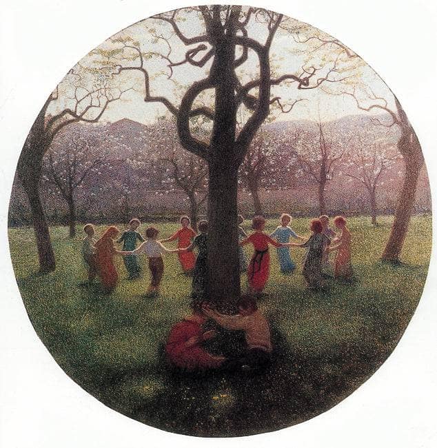 Spring idyll by Pellizza da Volpedo — Oil Painting Reproduction