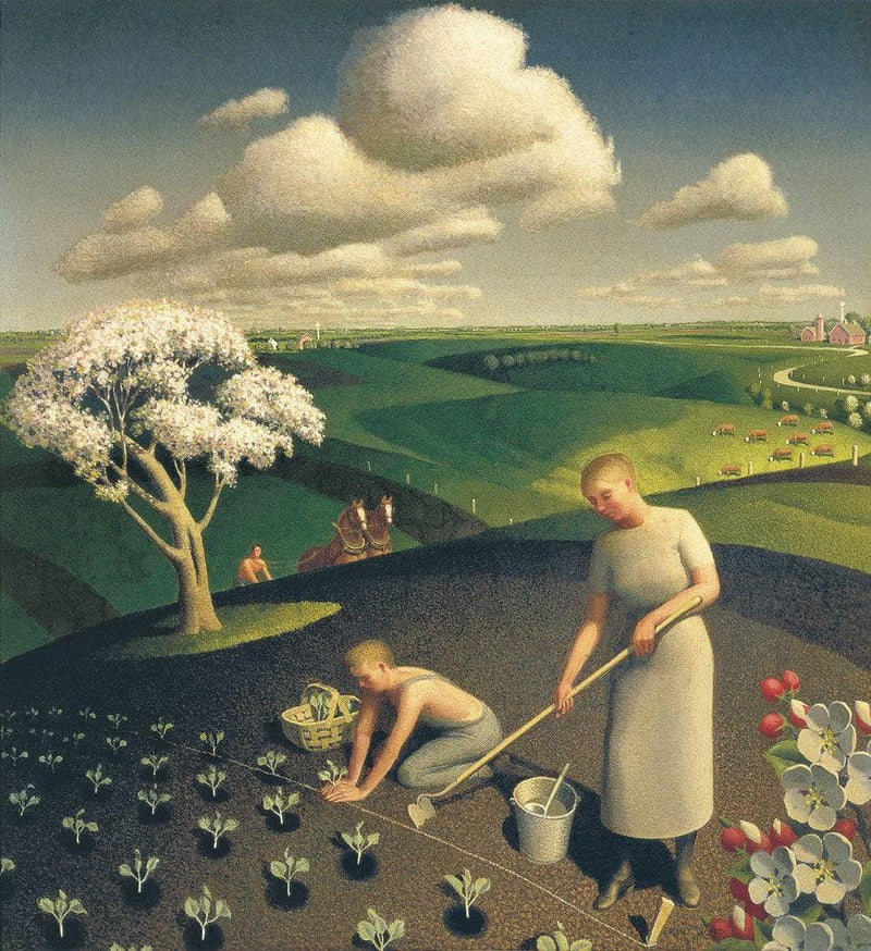 Spring in the Country by Grant Wood — Oil Painting Reproduction