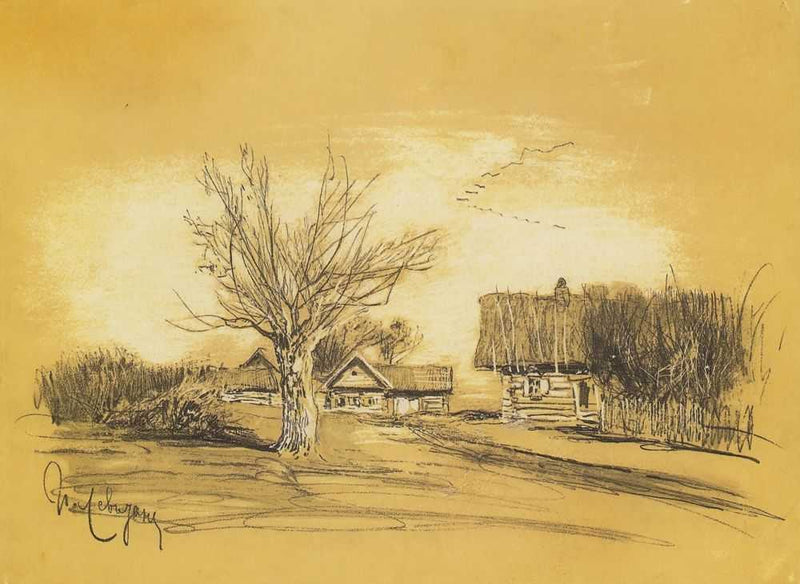 Spring in the village by Isaac Levitan — Oil Painting Reproduction