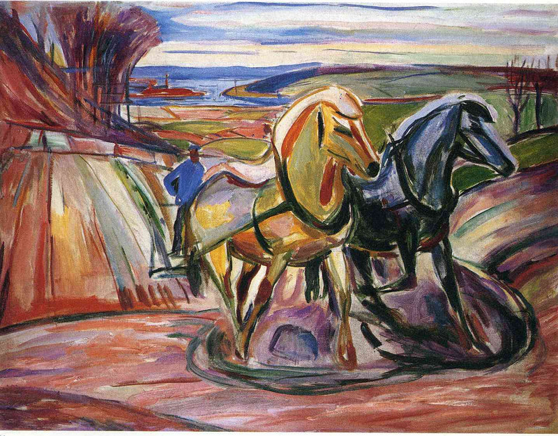 Spring Plowing by Edvard Munch — Oil Painting Reproduction