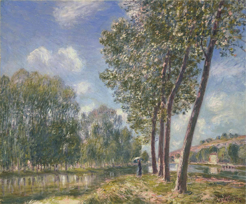 Spring Sunshine on the Loing by Alfred Sisley — Oil Painting Reproduction