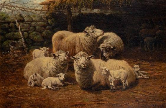 Spring: The Mothers by Arthur Fitzwilliam Tait — Oil Painting Reproduction