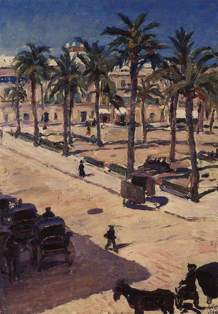 Square ââSan-Fernando in Seville by Vasily Surikov — Oil Painting Reproduction