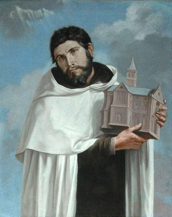 St. Agabus standing in front of a clouded sky. Patron saint of prophets and fortune tellers. by Juan Bautista Maíno — Oil Painting Reproduction