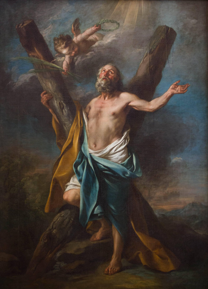 St. Andrew Embracing His Cross by Charles-Andre van Loo (Carle van Loo) — Oil Painting Reproduction