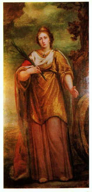 St. Catherine by Mikhail Shibanov, Oil Painting Reproduction