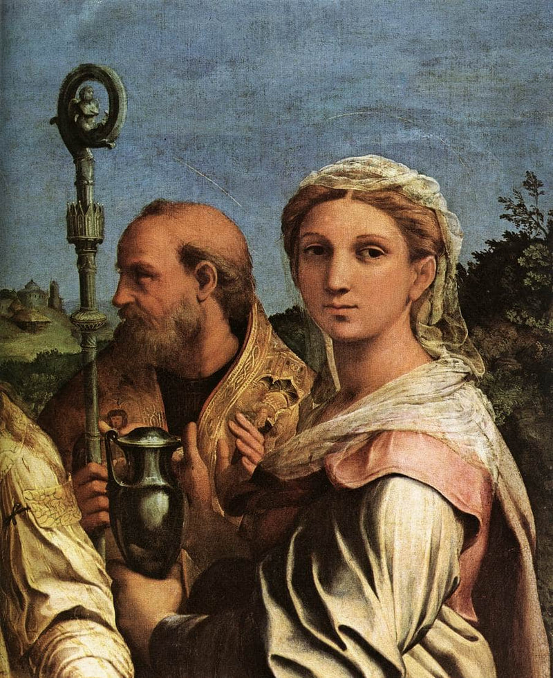 St. Cecilia with Saints (detail) by Raphael — Oil Painting Reproduction