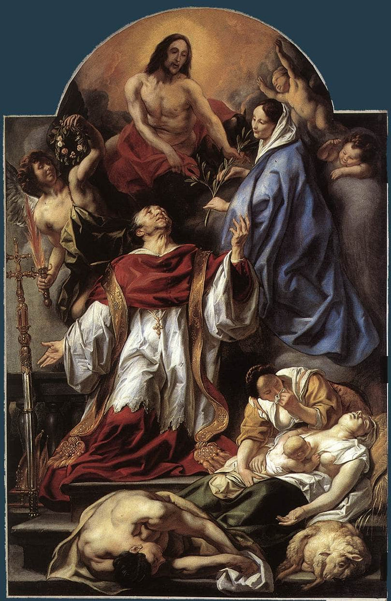 St. Charles Cares for the Plague Victims of Milan by Jacob Jordaens, Oil Painting Reproduction