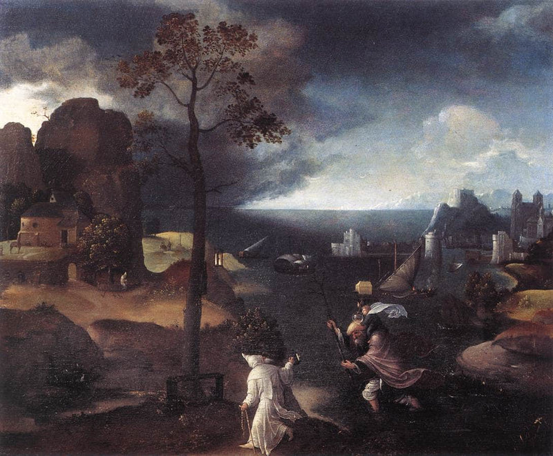 St. Christopher Bearing the Christ Child by Joachim Patinir — Oil Painting Reproduction