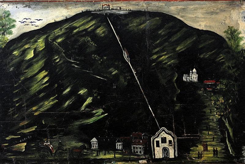 St. David's Church (part of Tapestry in six paintings) by Niko Pirosmani — Oil Painting Reproduction