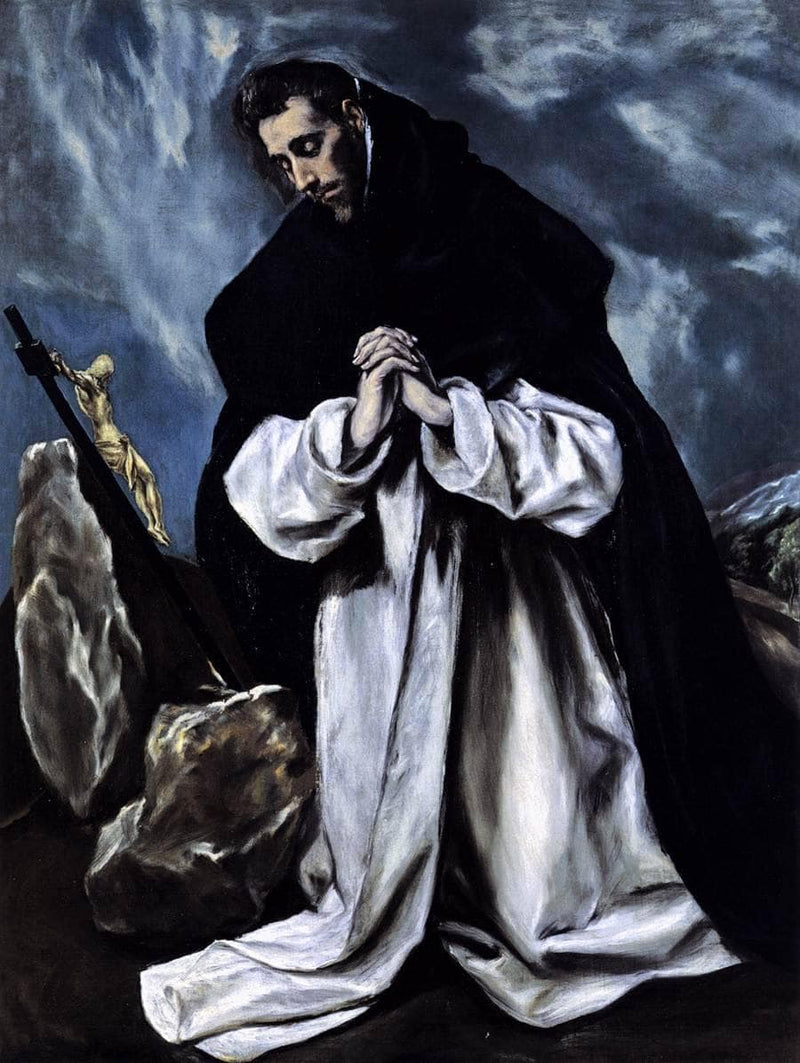 St. Dominic praying by El Greco — Oil Painting Reproduction