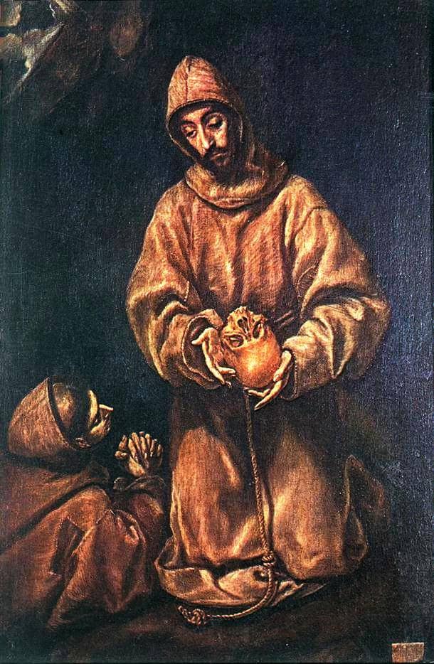 St. Francis and Brother Rufus by El Greco — Oil Painting Reproduction
