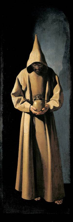 St. Francis Contemplating a Skull by Francisco de Zurbaran, Oil Painting Reproduction