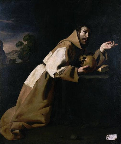 St. Francis in Meditation in entryway