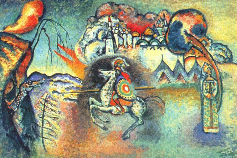 St. George and the dragon by Wassily Kandinsky — Oil Painting Reproduction