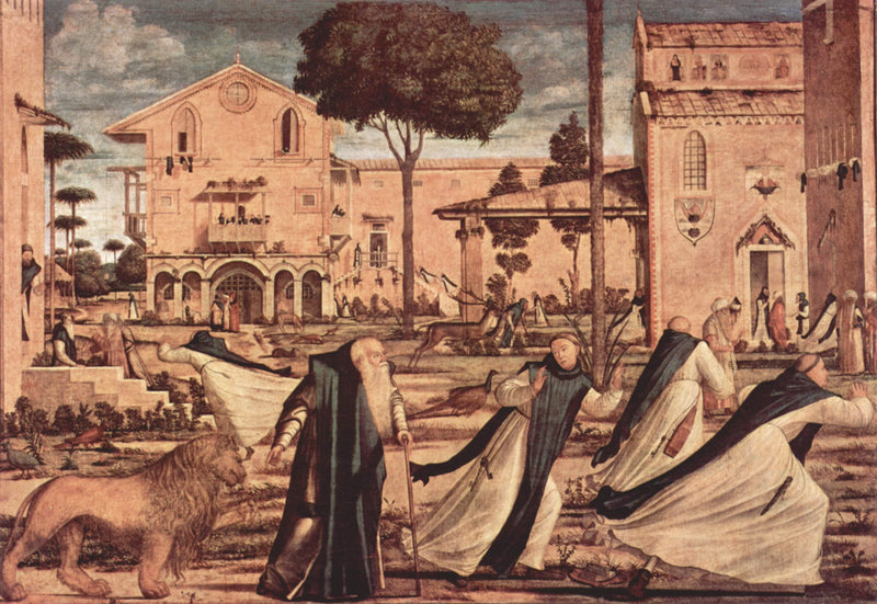 St. Jerome and Lion in the Monastery by Vittore Carpaccio — Oil Painting Reproduction