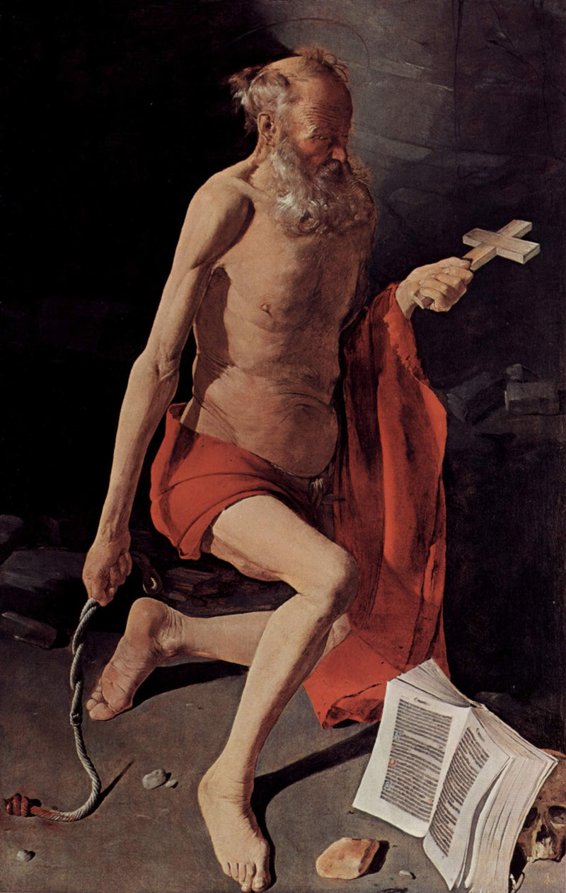 St. Jerome by Georges de la Tour — Oil Painting Reproduction