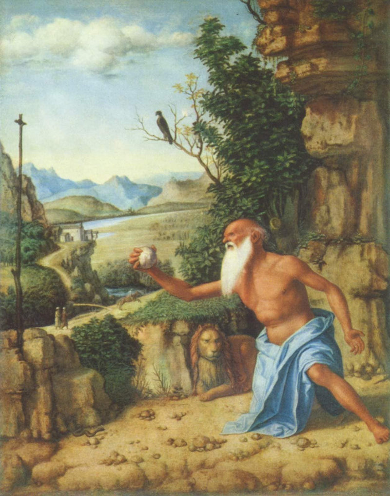 St. Jerome in a Landscape by Cima da Conegliano — Oil Painting Reproduction
