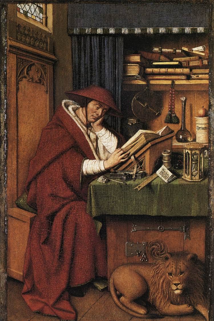 St. Jerome in his Study by Jan van Eyck — Oil Painting Reproduction