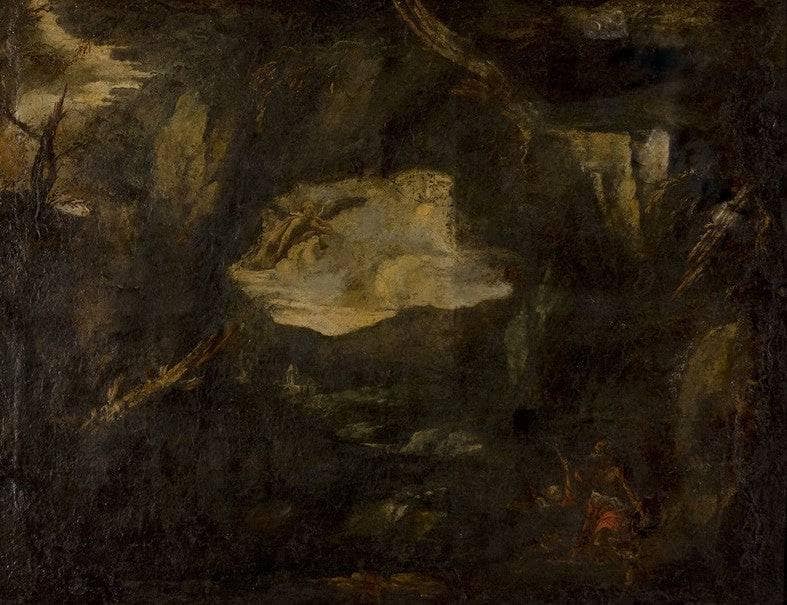 St. Jerome in the Desert by Salvator Rosa — Oil Painting Reproduction