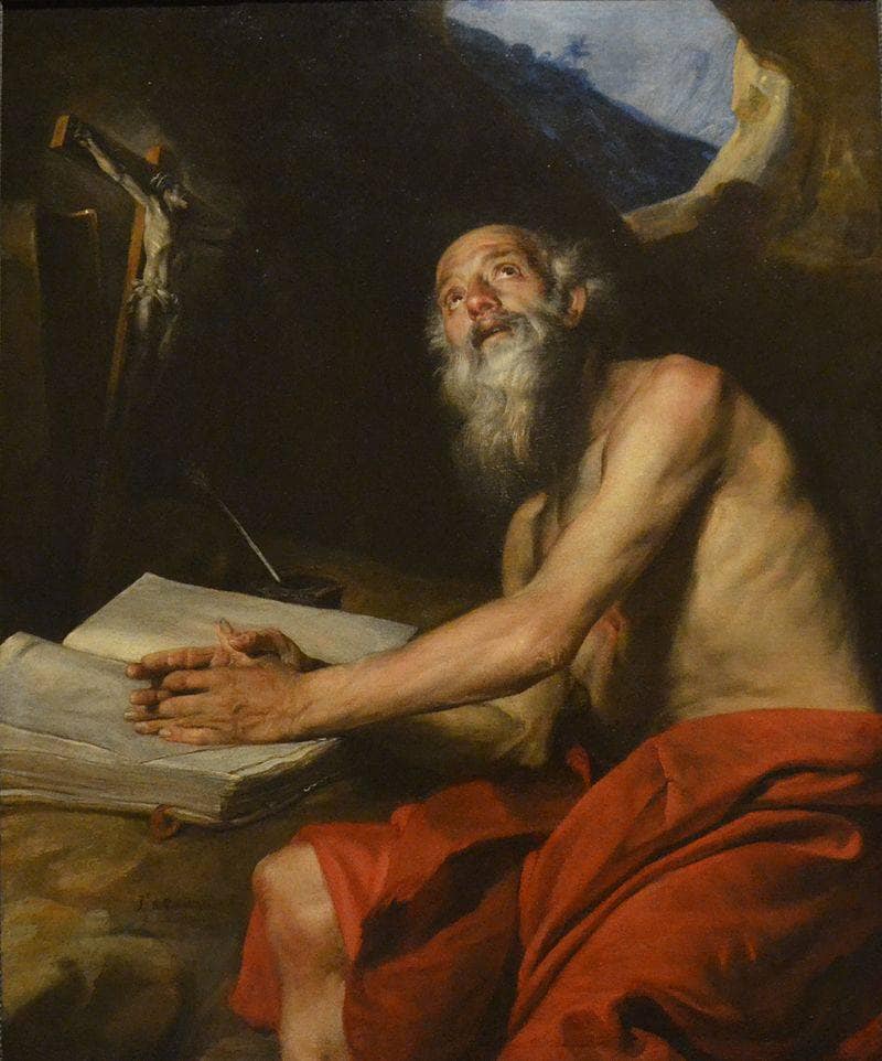 St. Jerome by Juan Martín Cabezalero — Oil Painting Reproduction