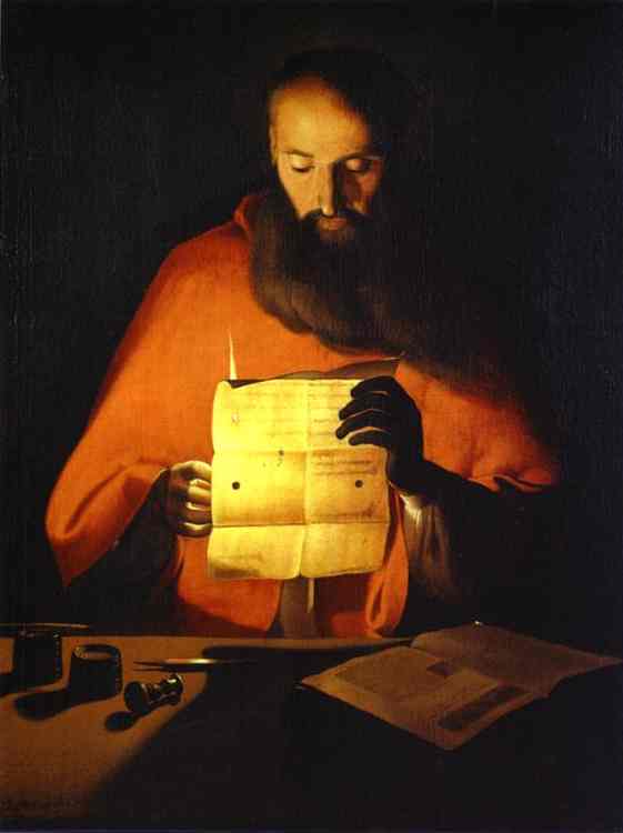 St. Jerome Reading by Georges de la Tour — Oil Painting Reproduction