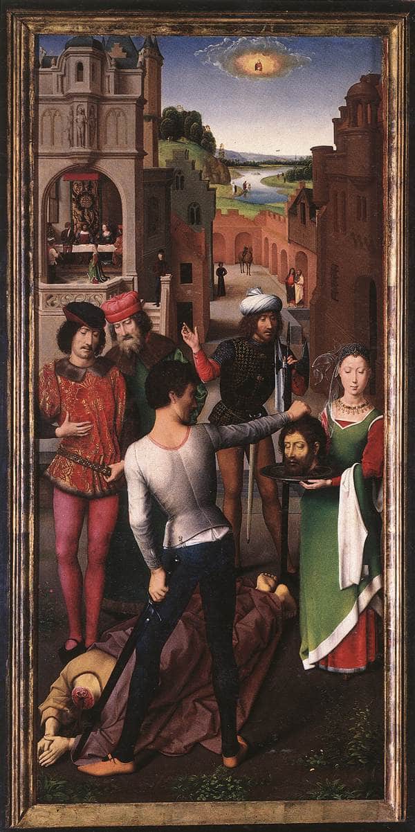 St. John Altarpiece left wing by Hans Memling, Oil Painting Reproduction