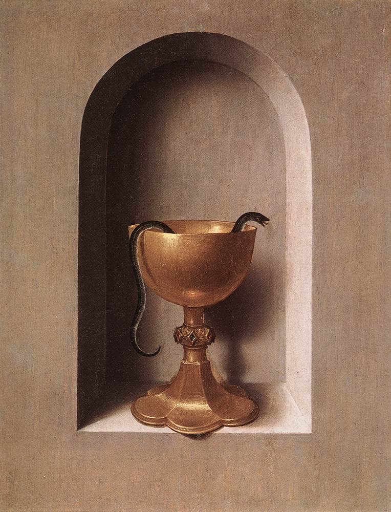 St. John and Veronica Diptych (reverse of the right wing) by Hans Memling — Oil Painting Reproduction
